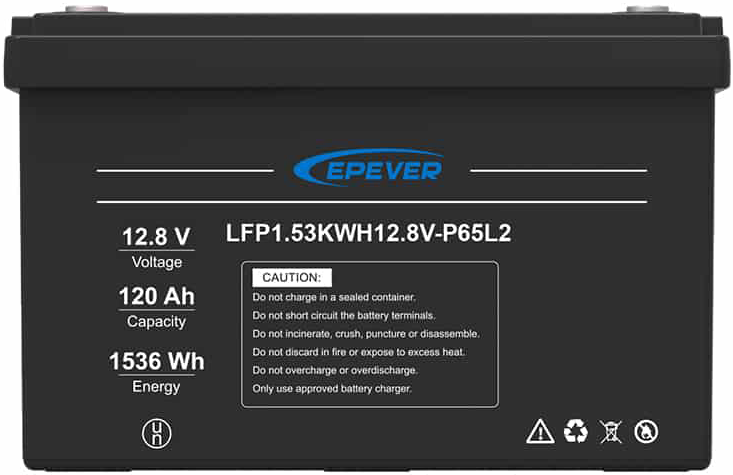 EPEVER EP-LFP12120 ΜΠΑΤΑΡΙΑ ΛΙΘΙΟΥ 1,53KWH 12V