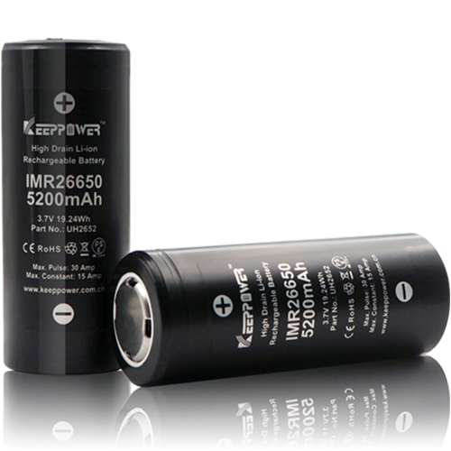KEEPPOWER 26650 5200mAh ΕΠΑΝΑΦΟΡΤΙΖΟΜΕΝΗ ΜΠΑΤΑΡΙΑ ΛΙΘΙΟΥ