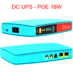 FSP UPS DC - POE 18W με μπαταρίες λιθίου 8000mAh + Power Bank  BLUE  
